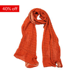 Orange bandani silk stole